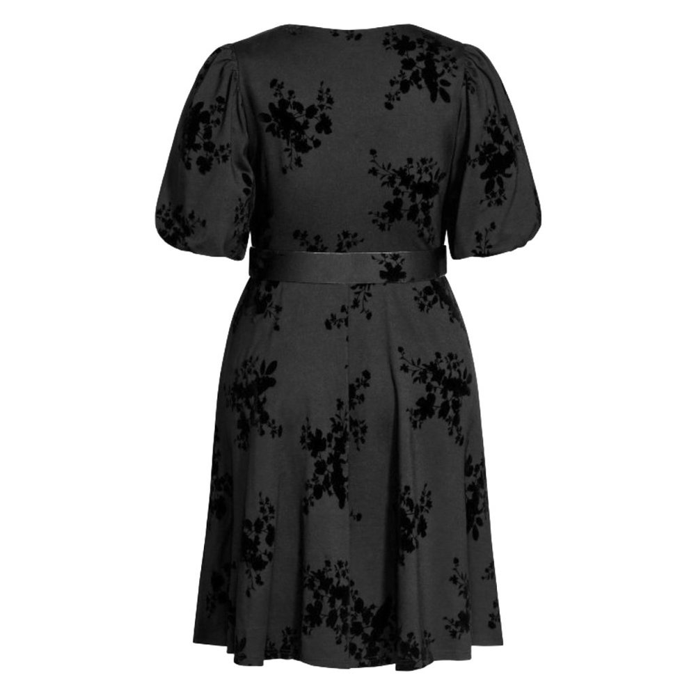 City Chic Black Floral Midi Dress - Picture 4 of 5